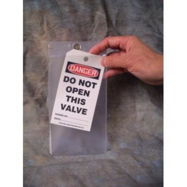 Accuform TAG POUCH CLEAR PLASTIC OVERFLAP DTH719 DTH719